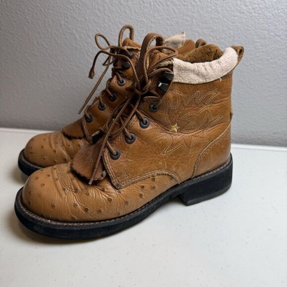 Ariat Shoes - Ariat Boots Womens Size 6 Ostrich Western Leather Cowboy Boots